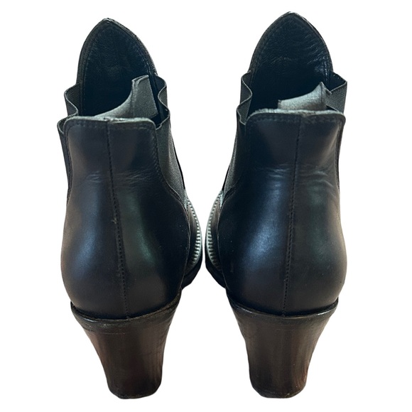 ACNE STUDIOS STAR BLACK LEATHER BOOTIE CHELSEA ANKLE BOOTS EU 37 US 6½ - Picture 6 of 6